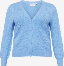 ONLY CARMAKOMA Vesten Gebreid Vest FIA KATIA Dames Blauw