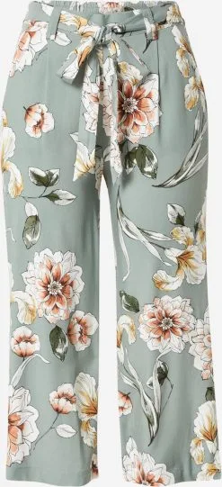 ONLY Culottes Wide Leg Bandplooibroek NOVA Dames Olijfgroen / Pastelgroen