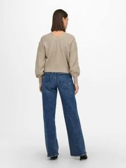 ONLY Vesten Gebreid Vest Dames Beige Gemêleerd -ONLY Elegant winkel cfe70befb376f4d25a42a22323c2e00e