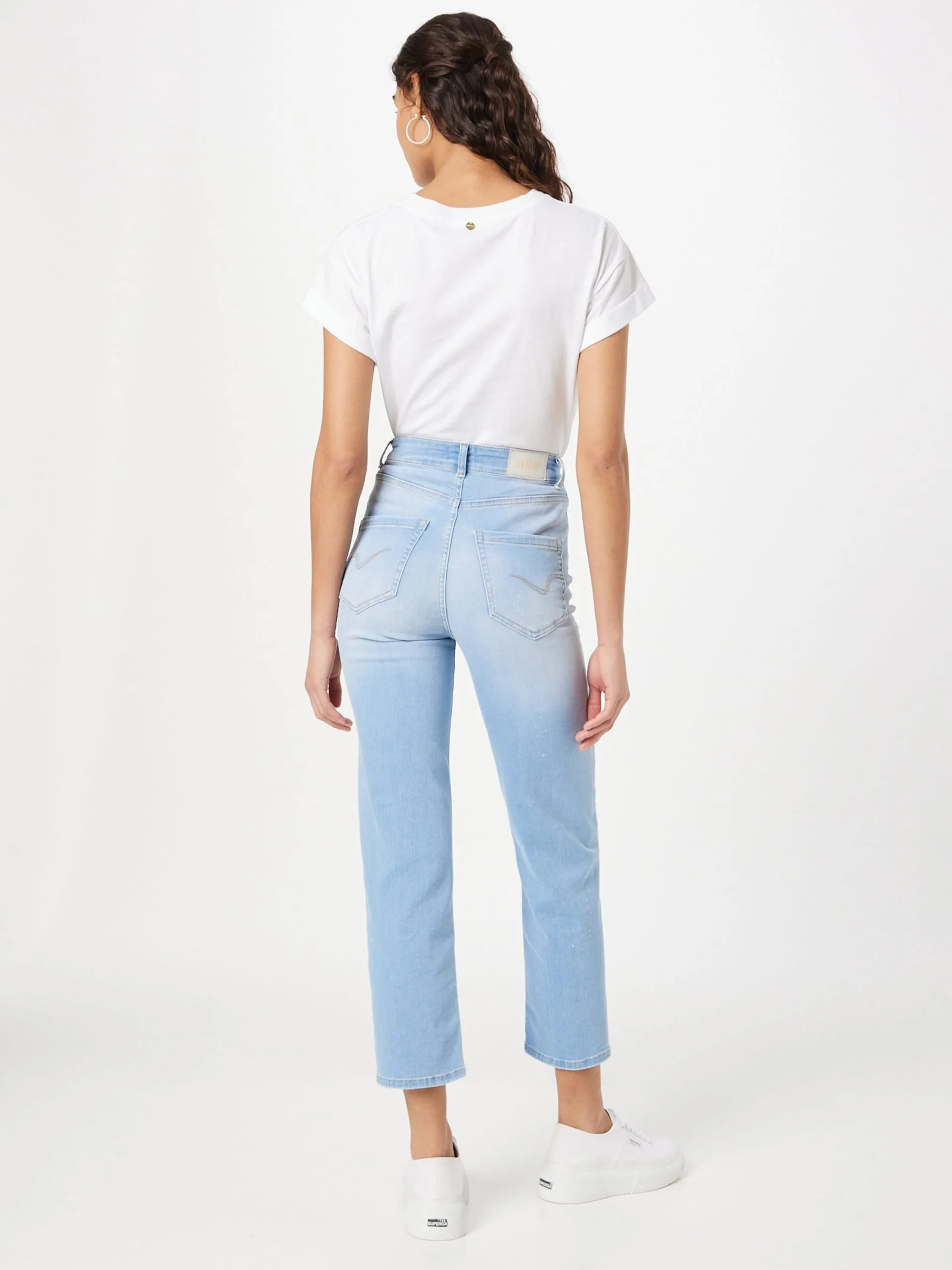 ONLY Straight Regular Jeans EVELINA Dames Lichtblauw 4 ONLY Straight Regular Jeans EVELINA Dames Lichtblauw - Afbeelding 4