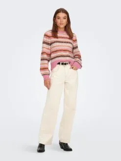 ONLY Fijngebreide Truien Trui Mabel Dames Rosa / Lichtroze -ONLY Elegant winkel d14f48e07f7c1c57224441ad4a0bd155