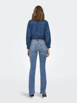ONLY Bootcut Flared Jeans BLUSH Dames Lichtblauw -ONLY Elegant winkel d1d05cfe6cd54ddf09602f00da1b3f4d