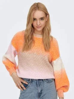 ONLY Fijngebreide Truien Trui BIMINI Dames Crème / Chamois -ONLY Elegant winkel d358df8a8b8c4eca1ddaf11835666551