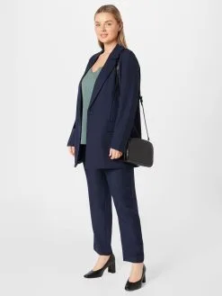 ONLY CARMAKOMA Chinos Regular Chino Thea Dames Donkerblauw -ONLY Elegant winkel d3630e44d9791397ba6b73dc6a127d79