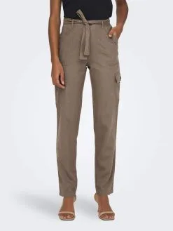ONLY Cargobroeken Regular Cargobroek Dames Bruin -ONLY Elegant winkel d3dd42687449276d0f27dcc97e31d635