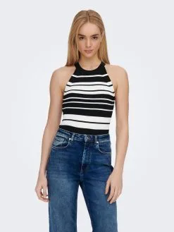 ONLY Tops Gebreide Top Edna Dames Zwart -ONLY Elegant winkel d470907462d53faa6081559b40ff8159