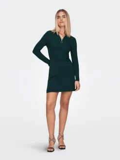 ONLY Mini Jurken Jurk Dames Donkergroen -ONLY Elegant winkel d49bbcdec0cabb3cee20af4080212ce5