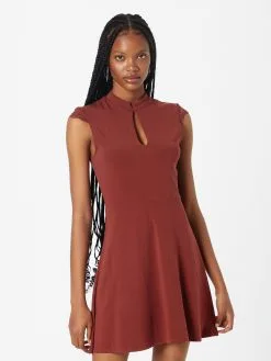 ONLY Jerseyjurken Jurk ALMA Dames Roestrood -ONLY Elegant winkel d510a741f72455d560efdb98a547ded0