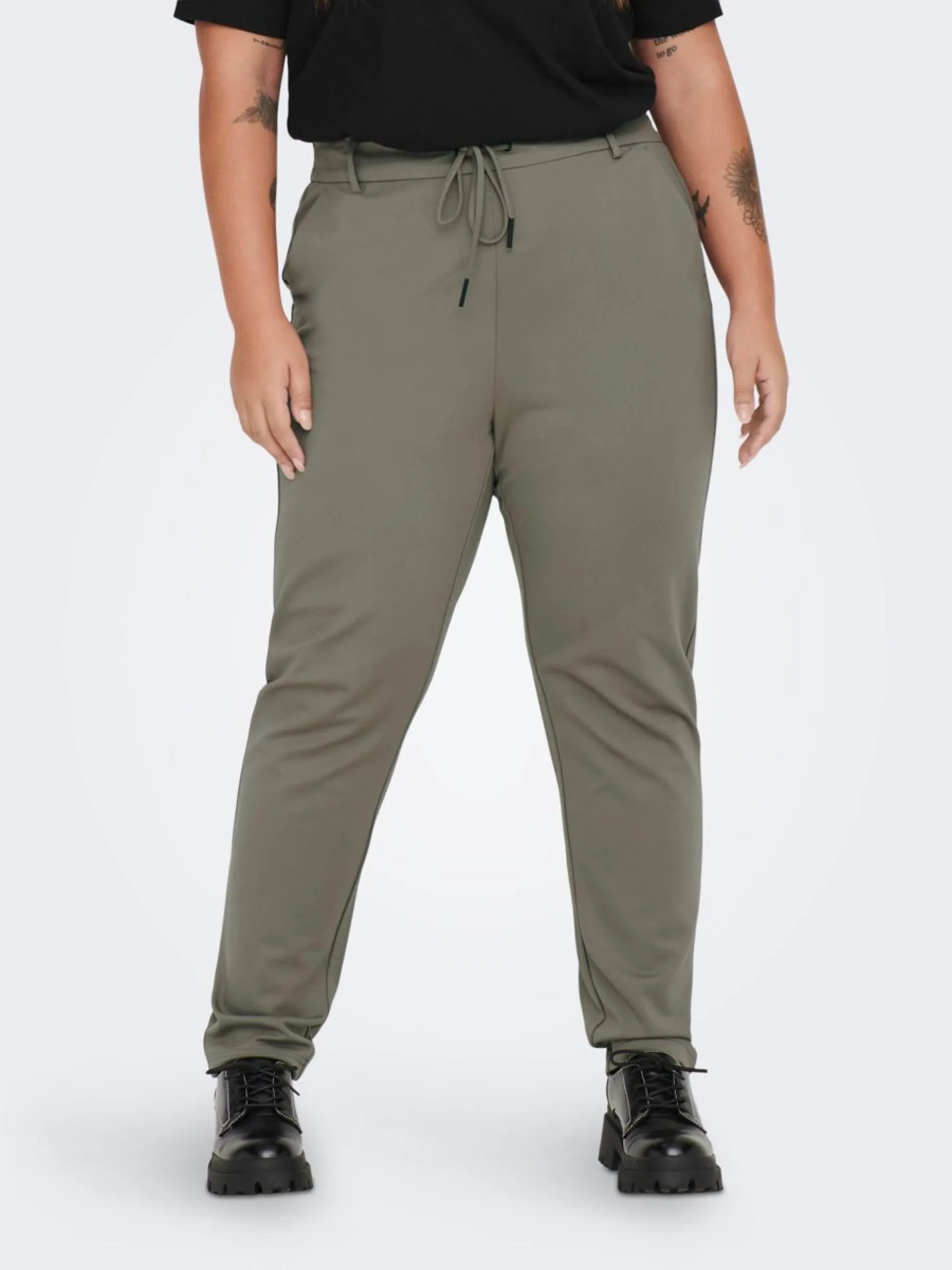 ONLY CARMAKOMA Pantalons Tapered Broek Dames Groen 3 ONLY CARMAKOMA Pantalons Tapered Broek Dames Groen - Afbeelding 3