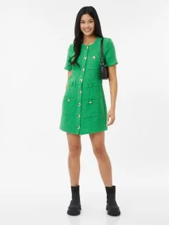 ONLY Blousejurken Blousejurk AUBURN ARIZA Dames Grasgroen -ONLY Elegant winkel d718f8fdd798a2923dc1abe4180ef79b