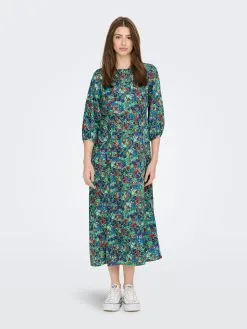 ONLY Midi Jurken Jurk Abigail Dames Grasgroen -ONLY Elegant winkel d722e66945fb04d843f625e0b755e4ee