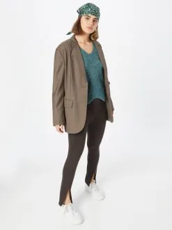 ONLY Fijngebreide Truien Trui CORA Dames Groen -ONLY Elegant winkel d74786d147e92324013b06cd13fb3a2b