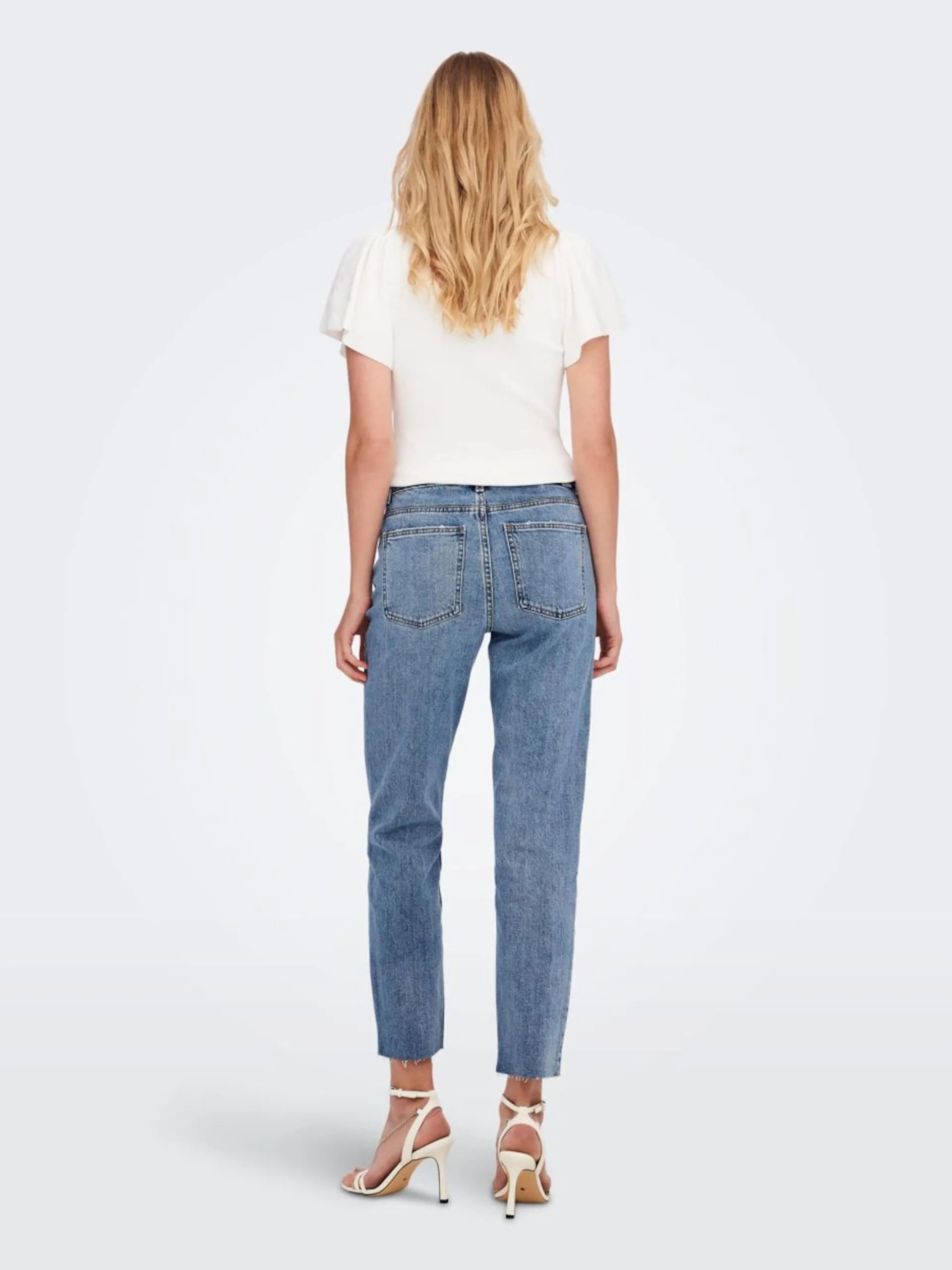 ONLY Straight Regular Jeans Emily Dames Blauw 4 ONLY Straight Regular Jeans Emily Dames Blauw - Afbeelding 4