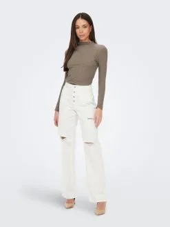 ONLY Longsleeves Shirt Emma Dames Bruin -ONLY Elegant winkel d7fda868a73610461b27894cb8850175