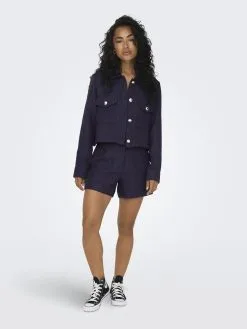 ONLY Shorts Regular Broek Dames Blauw -ONLY Elegant winkel d8249071e0a2433faecd2c6e27a6cc66