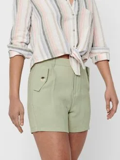 ONLY Shorts Regular Bandplooibroek Aris Dames Mintgroen -ONLY Elegant winkel d8413a1c9528d6cf631cd0a9d7285243