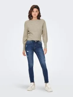 ONLY Fijngebreide Truien Trui Alexis Dames Stone Grey -ONLY Elegant winkel d92daea113d5559d00f96c1ceed850ae