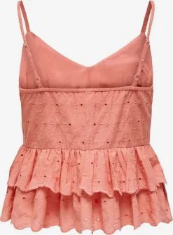 ONLY Spaghetti Tops Top Dames Oranjerood