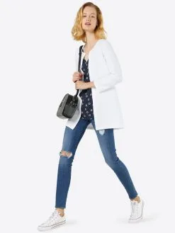 ONLY Vesten Gebreid Vest ONLLeco Dames Wit -ONLY Elegant winkel d9f95b653f868d0b51e8c27aa4097c42