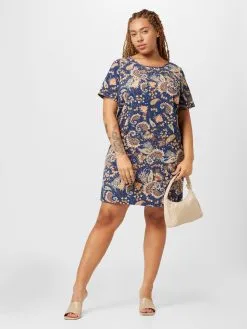 ONLY CARMAKOMA Mini Jurken Jurk LUXIVA Dames Marine -ONLY Elegant winkel dada9c0fe5efaefc013723814ad9cb89