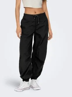 ONLY Pantalons Loosefit Broek JOAN Dames Zwart -ONLY Elegant winkel db47744e3a78cbe09d9da434991c4747