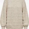 ONLY Fijngebreide Truien Trui Celina Dames Beige Gemêleerd