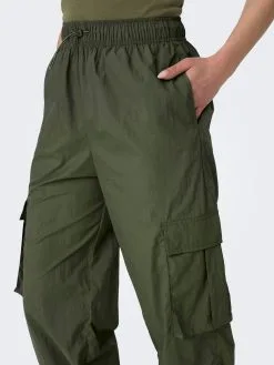 ONLY Cargobroeken Tapered Cargobroek JOSE Dames Olijfgroen -ONLY Elegant winkel dbb05453161de98c58395c7340675d11