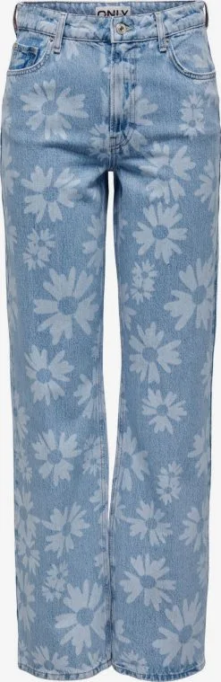 ONLY Straight Regular Jeans CAMILLE Dames Blauw