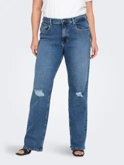 ONLY CARMAKOMA Straight Regular Jeans Jules Dames Blauw -ONLY Elegant winkel dc147c7545c9f8949bd760f93d9f401d