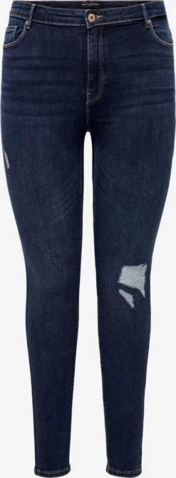 ONLY CARMAKOMA Straight Regular Jeans Dames Navy