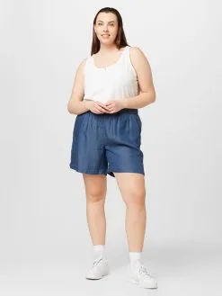 ONLY CARMAKOMA Denim Shorts Regular Jeans PEMA Dames Donkerblauw -ONLY Elegant winkel dcd7252e18f4205b7372f6a4afd1fd63