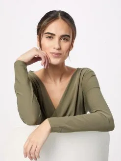 ONLY Longsleeves Shirt SANSA Dames Olijfgroen -ONLY Elegant winkel dd082eed453903380d0f83b8f763821a