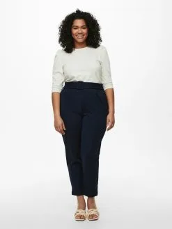 ONLY CARMAKOMA Pantalons Tapered Broek Dames Donkerblauw -ONLY Elegant winkel dd1721a9ab6eee4f9a176aab62247978