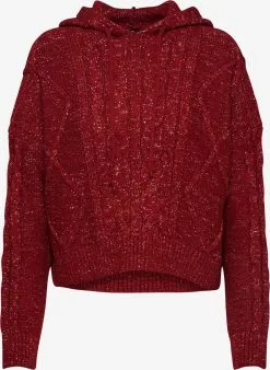 ONLY Hoodies Trui Dames Wijnrood