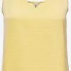 ONLY Spaghetti Tops Top Debbie Dames Geel