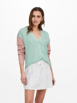 ONLY Vesten Gebreid Vest Nicci Dames Groen -ONLY Elegant winkel de50f6f1f50ae89915e12f2777996280