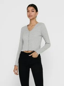 ONLY Vesten Gebreid Vest Dames Grijs -ONLY Elegant winkel de52699f4f2c73c33f6909bc41d2627e