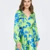 ONLY Mini Jurken Jurk Dames Blauw / Groen