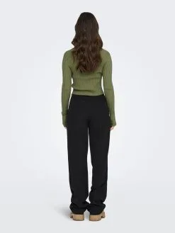 ONLY Fijngebreide Truien Trui Meddi Dames Kaki -ONLY Elegant winkel df3a76fdb475e74dd86329afebb399e9