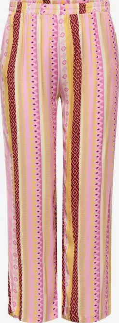 ONLY CARMAKOMA Pantalons Wide Leg Broek Dames Pink / Rosa