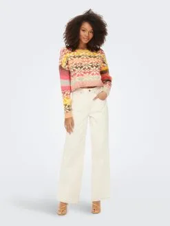 ONLY Fijngebreide Truien Trui Runi Dames Lichtroze -ONLY Elegant winkel df4ba7c4aefb42b06b0e5ae312de33f3