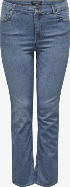 ONLY CARMAKOMA Straight Regular Jeans CARHIRIS Dames Blauw