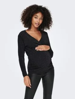 ONLY MATERNITY Tops Top Dames Zwart -ONLY Elegant winkel e0572da93ed5975f7b5d9b7da4bc3aff