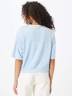 ONLY T-shirts Shirt REBEL Dames Lichtblauw -ONLY Elegant winkel e0b0f866f9d976b997a014c03894cb05