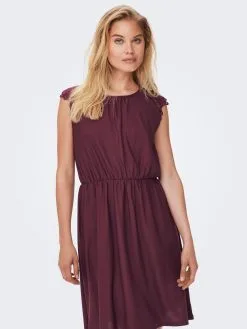 ONLY Mini Jurken Jurk Silja Dames Bourgogne -ONLY Elegant winkel e19d13dd84346192c175f6084460371c