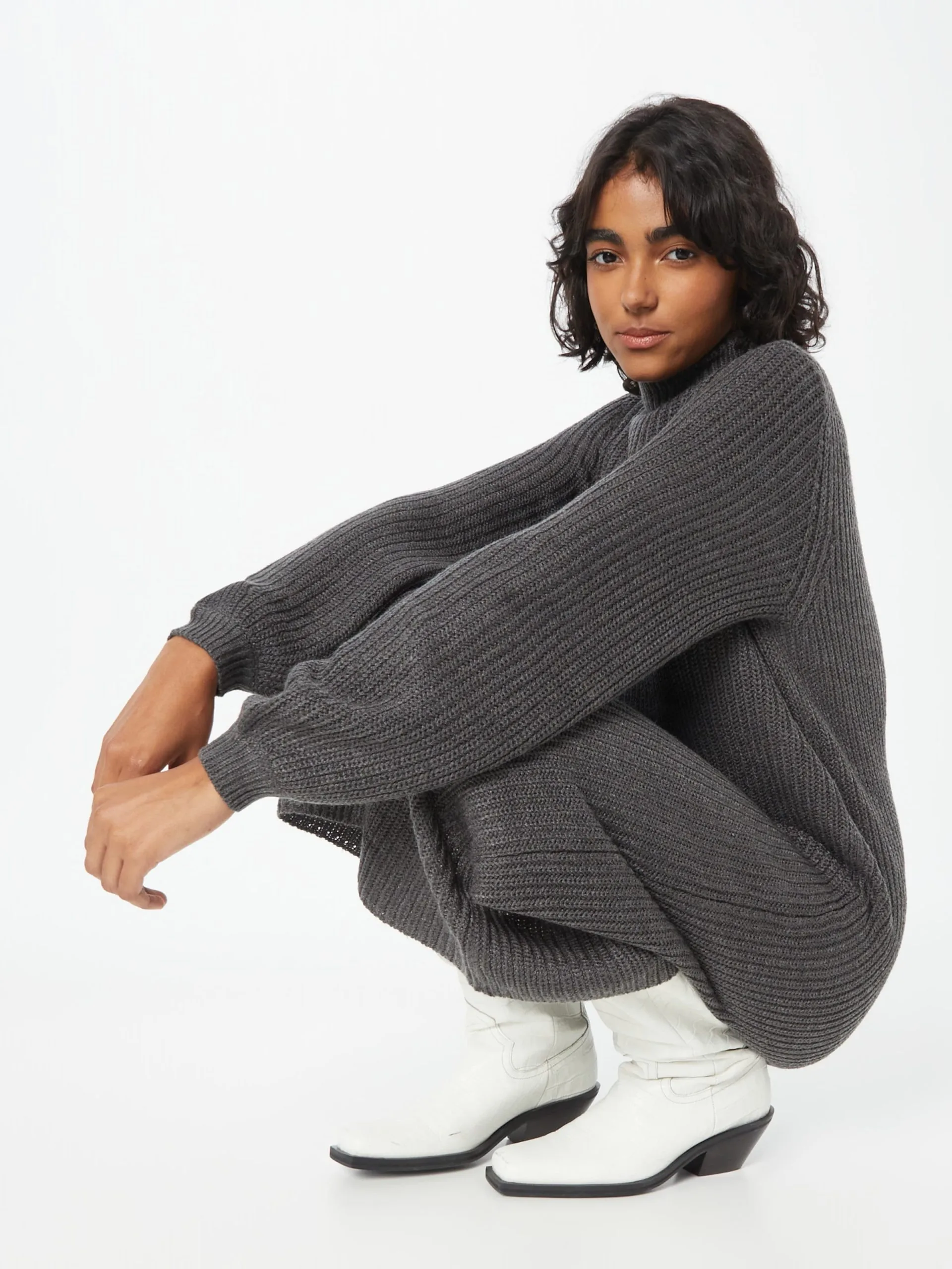 ONLY Gebreide Jurken Gebreide Jurk NICA Dames Donkergrijs 5 ONLY Gebreide Jurken Gebreide Jurk NICA Dames Donkergrijs - Afbeelding 5