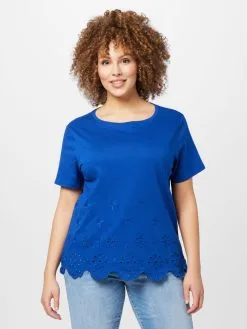 ONLY CARMAKOMA T-shirts Shirt CARNETE Dames Royal Blue/koningsblauw -ONLY Elegant winkel e29efbee639d7e2b930cb941b97d2dff