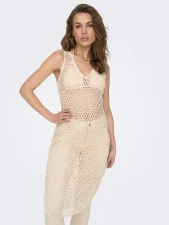 ONLY Strandjurkjes Strandjurk Dames Beige -ONLY Elegant winkel e2db3a1ffc7f8f929a33b5d62f585bca