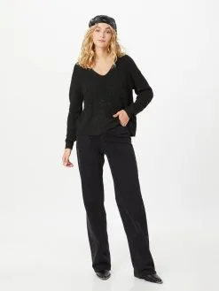 ONLY Fijngebreide Truien Trui CORA Dames Zwart -ONLY Elegant winkel e33186968799858efb79b476366c00f8