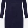 Gebreide Jurken Gebreide Jurk BRANDIE Dames Nachtblauw